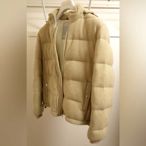 Brunello Cucinelli Cashmere Knit Down Jacket with detachable hood - Picture 4 of 11